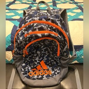 Adidas Kid's Boy's/Girl's Young BTS Creator Backpack Blue/Orange 16" x 6" x 11"